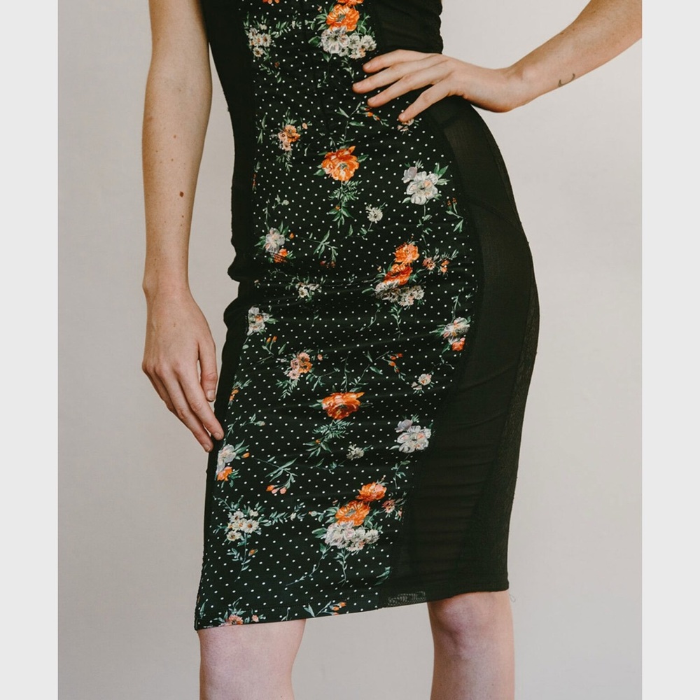Vintage D&G Floral Bustier Dress - size 40